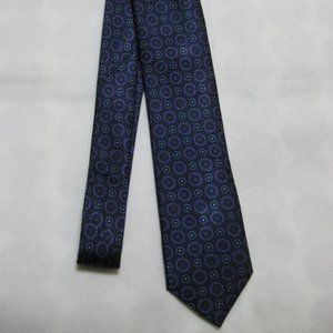 TED BAKER Heavy Silk Geometric Circles Neck Tie